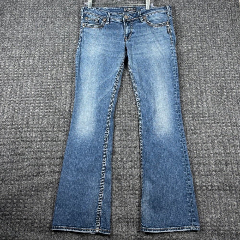 Silver Jeans Co Pioneer Bootcut Jeans Flap Pocket Medium Wash 33x31 Blue